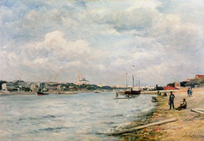 A Szajna Passynál – a Trocadero és a Port de Grenelle (olaj) alkotó: Stanislas Victor Edouard Lepine